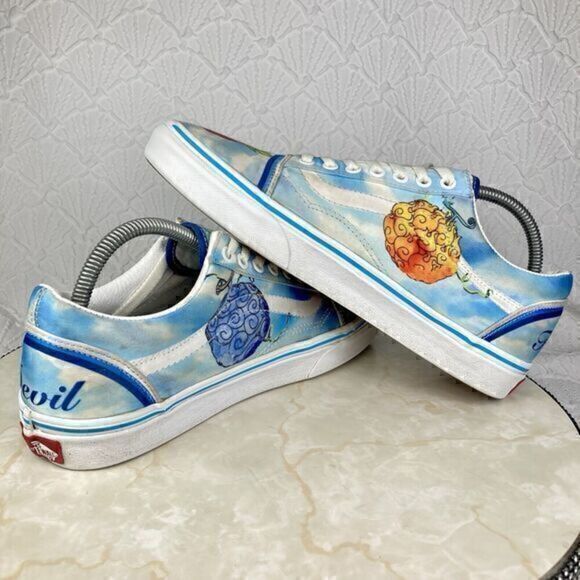 Vans Sneakers Unisex M 9 W 10.5 Blue Devil Fruit One Piece Special Edition Shoes - Picture 10 of 13